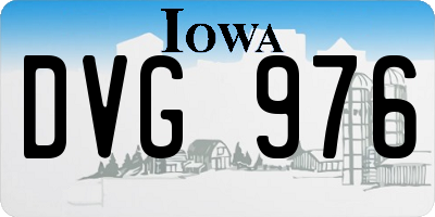 IA license plate DVG976