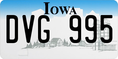 IA license plate DVG995