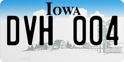IA license plate DVH004