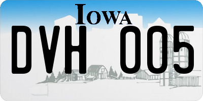 IA license plate DVH005