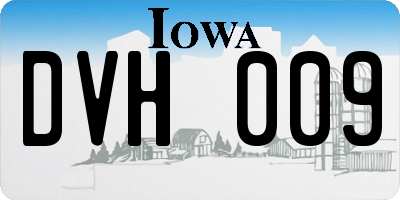 IA license plate DVH009