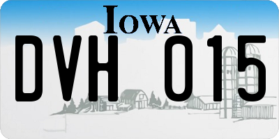 IA license plate DVH015
