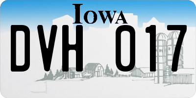IA license plate DVH017