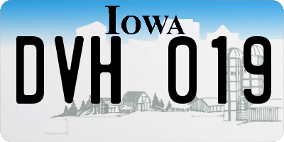 IA license plate DVH019