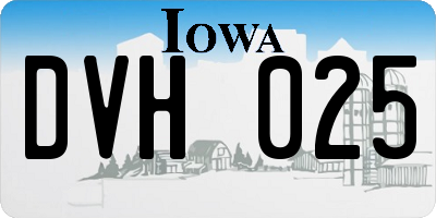 IA license plate DVH025