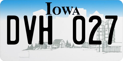 IA license plate DVH027