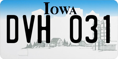 IA license plate DVH031
