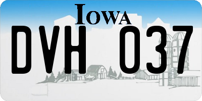 IA license plate DVH037