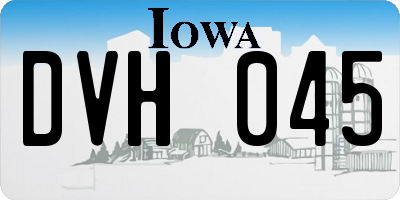 IA license plate DVH045