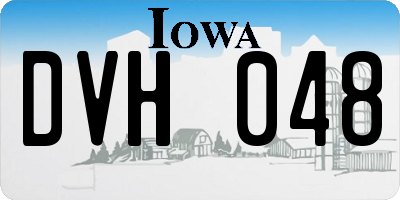 IA license plate DVH048