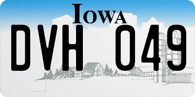 IA license plate DVH049