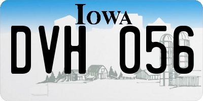 IA license plate DVH056