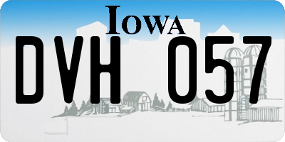 IA license plate DVH057