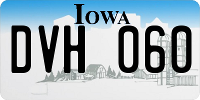 IA license plate DVH060
