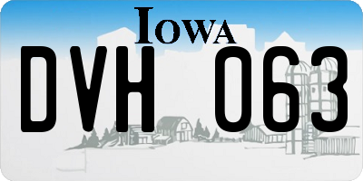 IA license plate DVH063