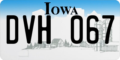 IA license plate DVH067