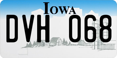 IA license plate DVH068