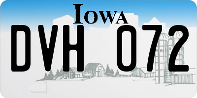 IA license plate DVH072