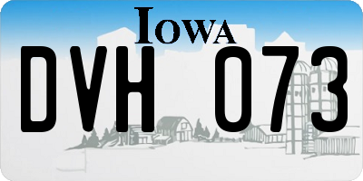 IA license plate DVH073