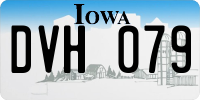 IA license plate DVH079