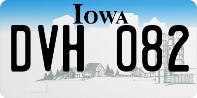 IA license plate DVH082