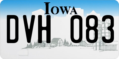 IA license plate DVH083
