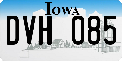 IA license plate DVH085