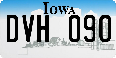 IA license plate DVH090
