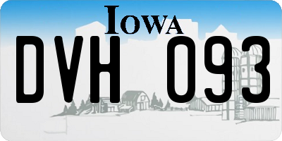 IA license plate DVH093