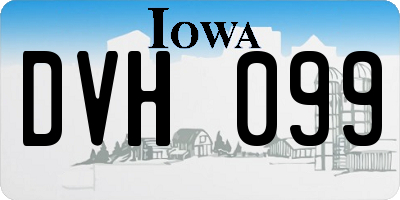 IA license plate DVH099