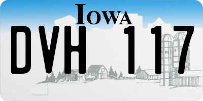 IA license plate DVH117
