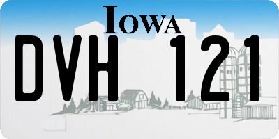 IA license plate DVH121