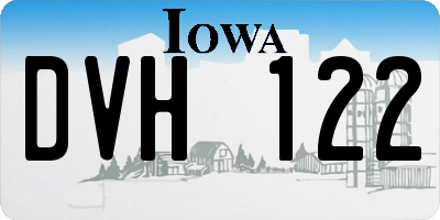 IA license plate DVH122