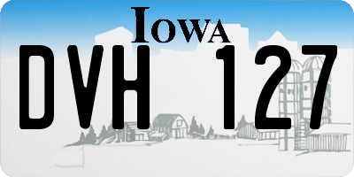 IA license plate DVH127
