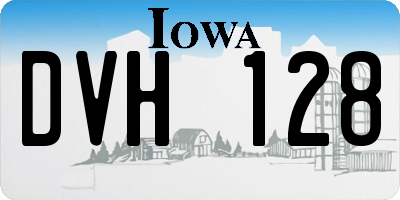 IA license plate DVH128