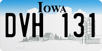 IA license plate DVH131