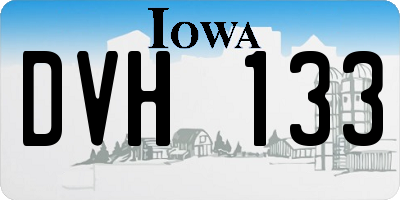 IA license plate DVH133