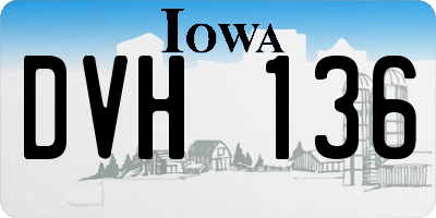 IA license plate DVH136
