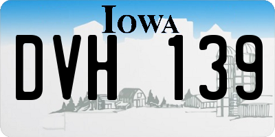 IA license plate DVH139