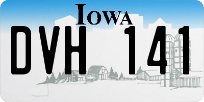 IA license plate DVH141