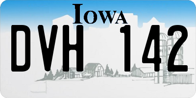 IA license plate DVH142