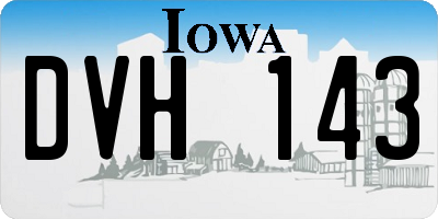 IA license plate DVH143