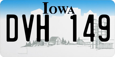 IA license plate DVH149
