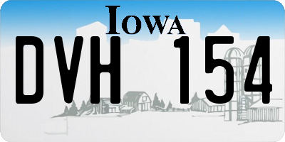 IA license plate DVH154