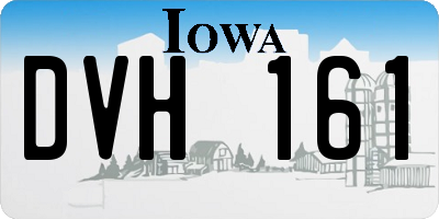 IA license plate DVH161