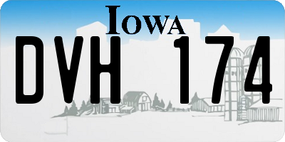 IA license plate DVH174
