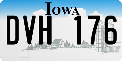 IA license plate DVH176