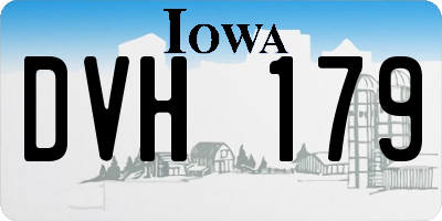 IA license plate DVH179