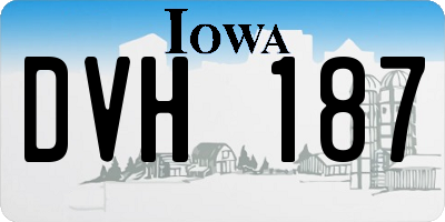 IA license plate DVH187