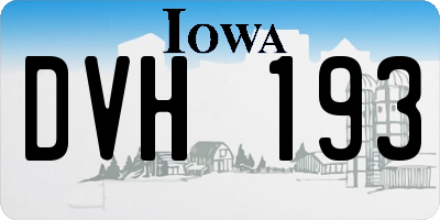 IA license plate DVH193